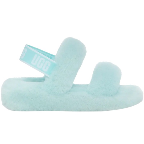 UGG Oh Yeah Slide 'Sky' Sheepskin Slippers - Picture 2 of 10